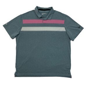 Nike Polo Shirt Mens 2XL XXL Major Moment Vapor Golf Dri Fit Tour Performance